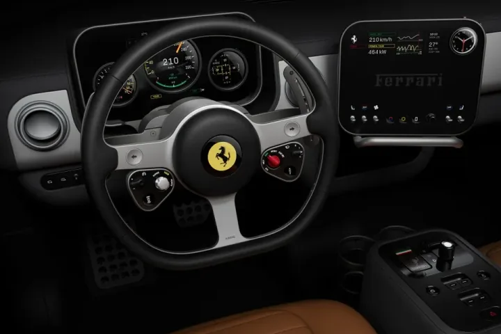 Ferrari Luce electrică co-proiectată de Jony Ive - interior cu peste 40 de componente din sticlă Gorilla Glass