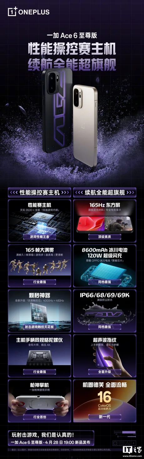 OnePlus Ace 6 Supreme cu ecran de 165Hz și baterie de 8600mAh, ideal pentru gaming.