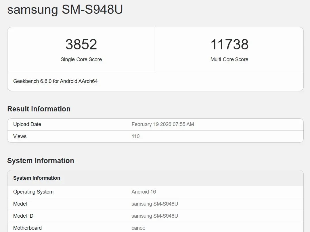 Scoruri Geekbench pentru Galaxy S26 Ultra cu Snapdragon 8 Elite Gen 5