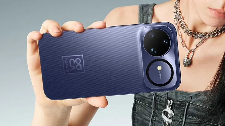 Schița designului Huawei Nova 16 cu un modul foto redesenat și butoane laterale.