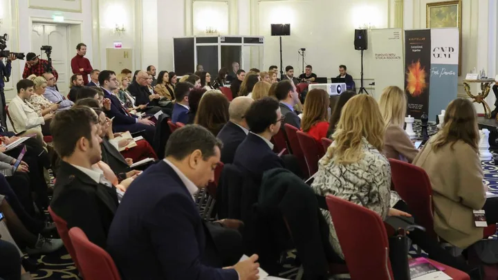 Participanți la conferința despre strategii energetice în România.