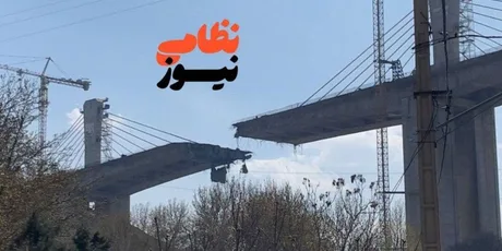 Podul B1 avariat, evidențiind daunele severe după atacul aerian.