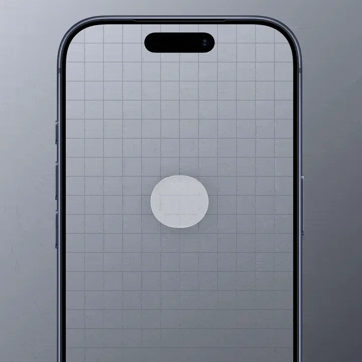 Ecran cu design modern, inspirat de estetica Liquid Glass.