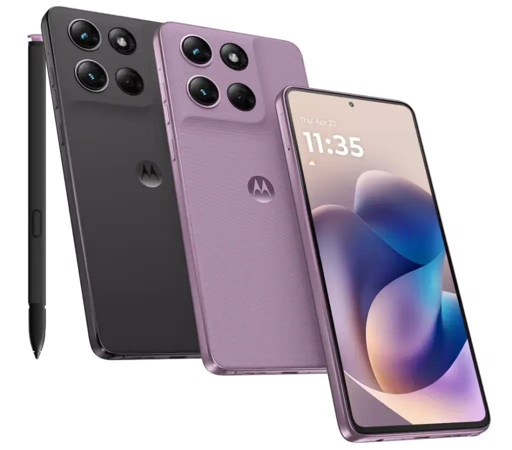 Telefoane Motorola cu design modern și stylus inclus.