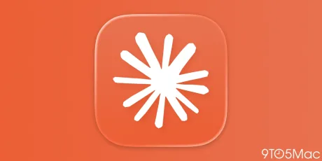 Logo al aplicației Claude pe fundal portocaliu.