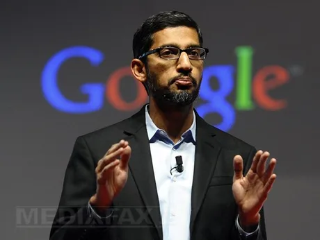 Sundar Pichai discutând despre inovațiile Google în tehnologia cloud.