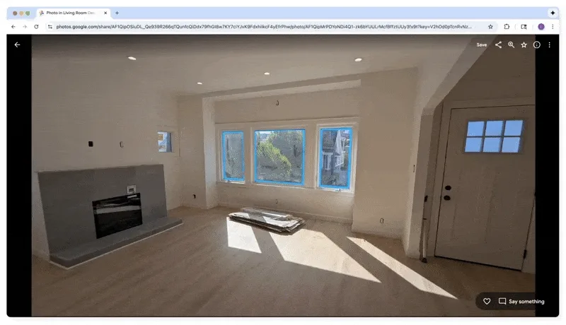 Un interior modern, pregătit pentru editare cu Nano Banana 2.