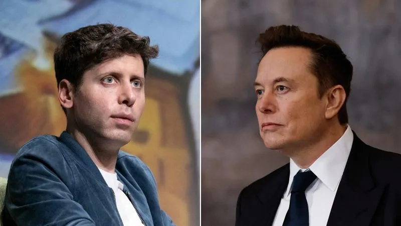 Elon Musk și Sam Altman discutând despre viitorul OpenAI.