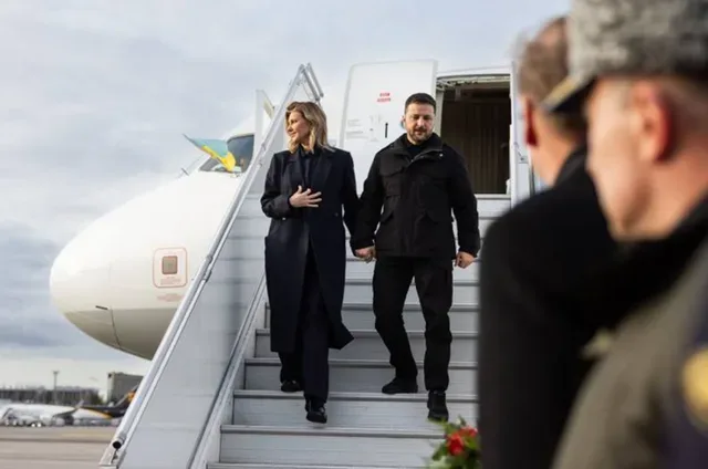 Olena Zelenska și Volodimir Zelenski sosesc la summitul B9.