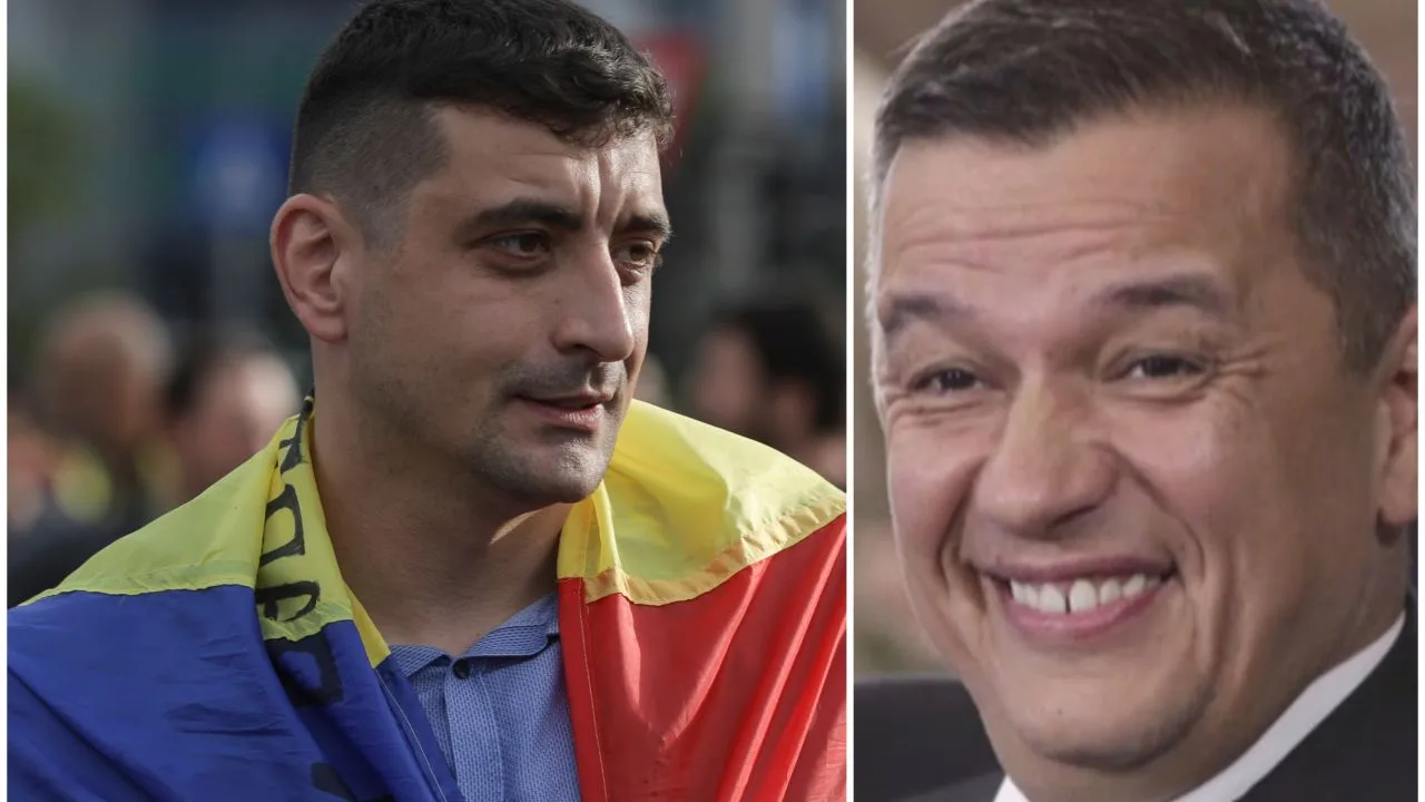 Lideri politici discutând despre moțiunea de cenzură împotriva Guvernului Bolojan.