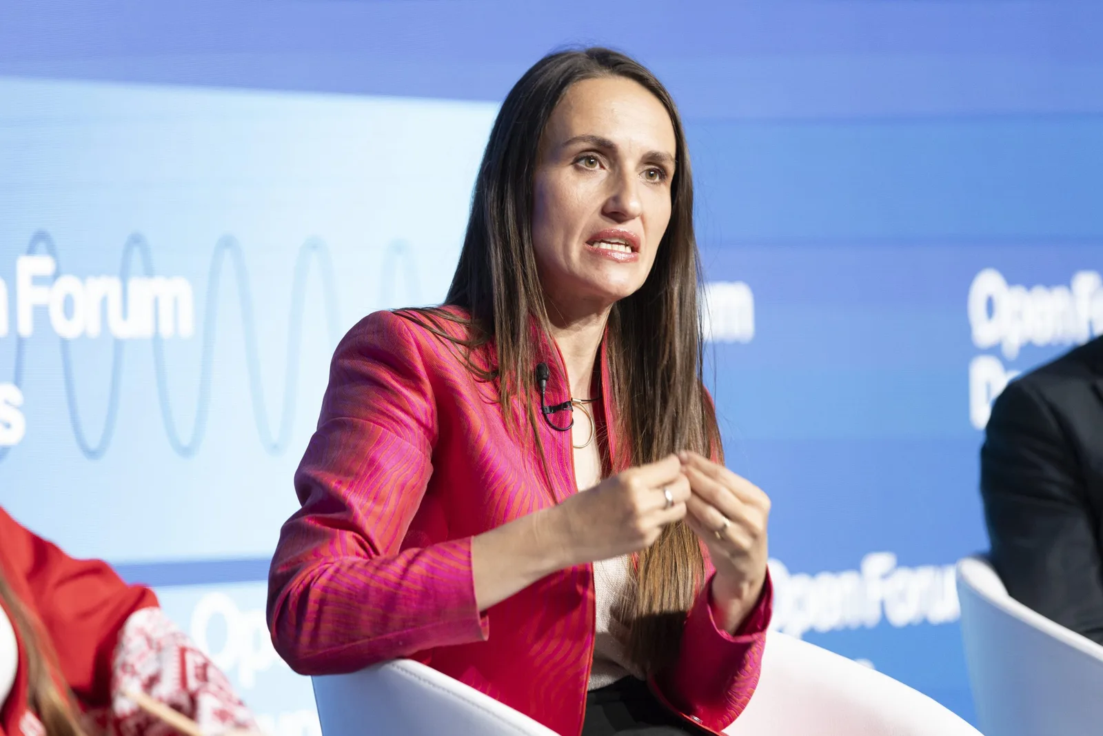 Oana Ţoiu discutând despre producția de gaze naturale în SUA.