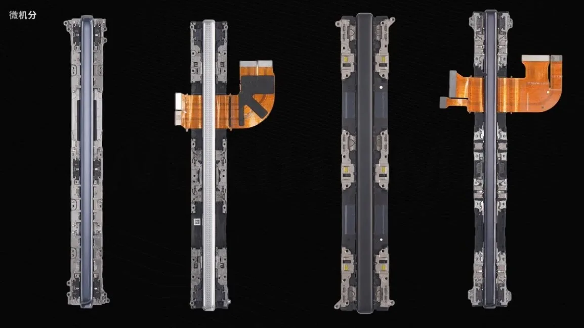 Balamaua robustă a modelului OPPO Find N6, detaliu tehnic.