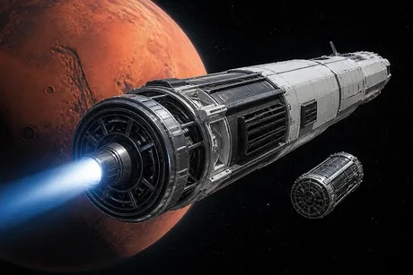 Propulsor magnetoplasmadinamic testat de NASA pentru misiuni spre Marte.