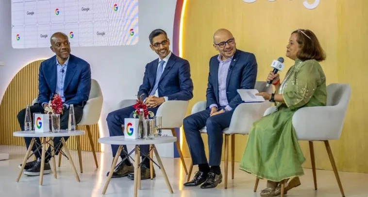 Conferință Google despre investiții în AI și infrastructură digitală în India.