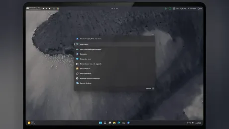 Bara de meniu PowerToys pentru Windows 11, similară cu cea din Linux.