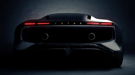 Designul futurist al noului supercar hibrid Lotus Type 135.