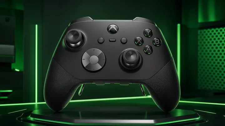 Controler Xbox Elite cu design modern și butoane noi pentru gaming.