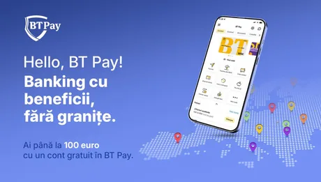Aplicația BT Pay oferă servicii bancare online pentru românii din diaspora.