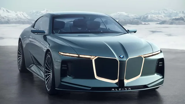 Exteriorul impresionant al conceptului Vision Alpina, cu linii aerodinamice.