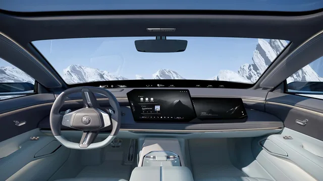 Interiorul modern al conceptului Vision BMW Alpina, cu detalii elegante.