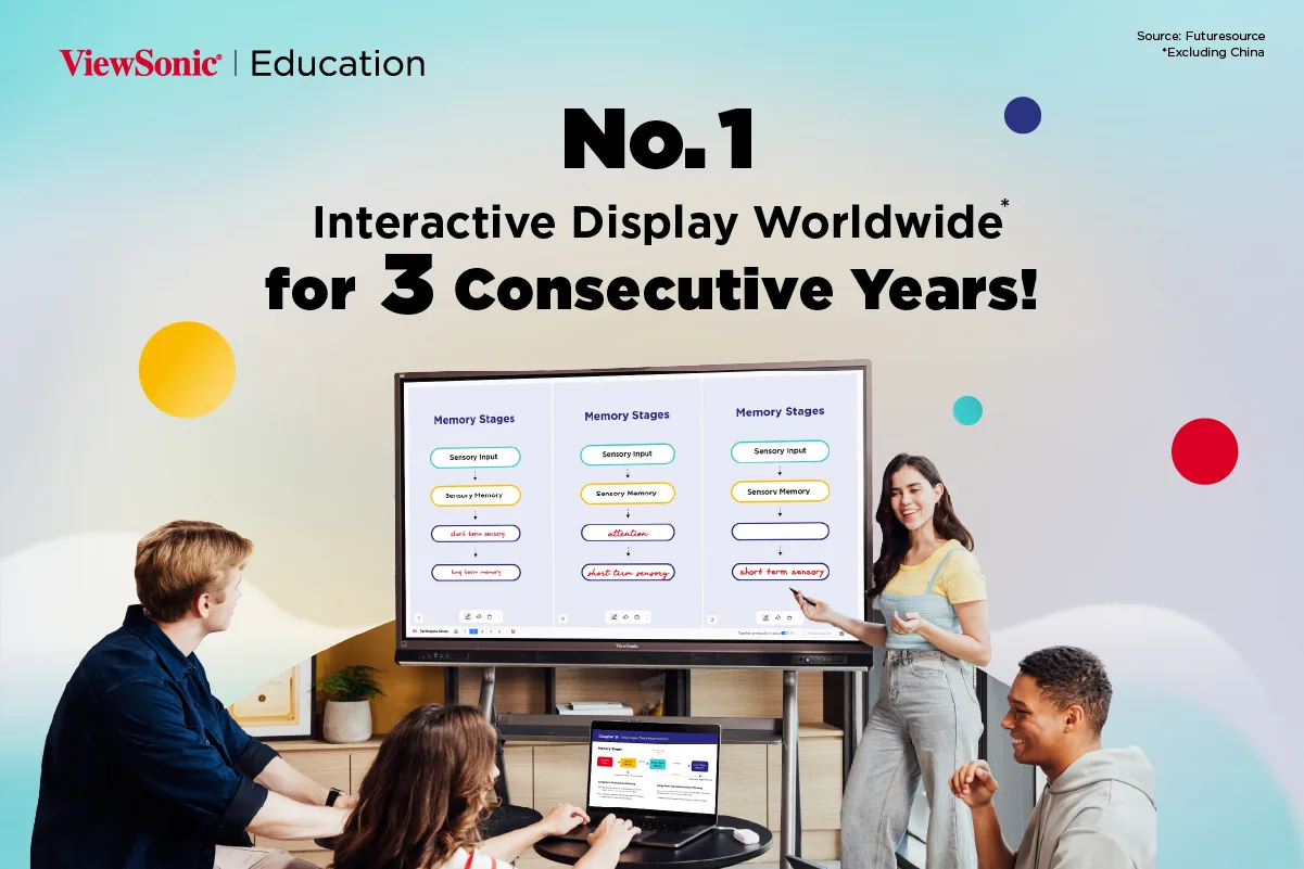 ViewSonic rămâne lider în display-uri interactive pentru educație.