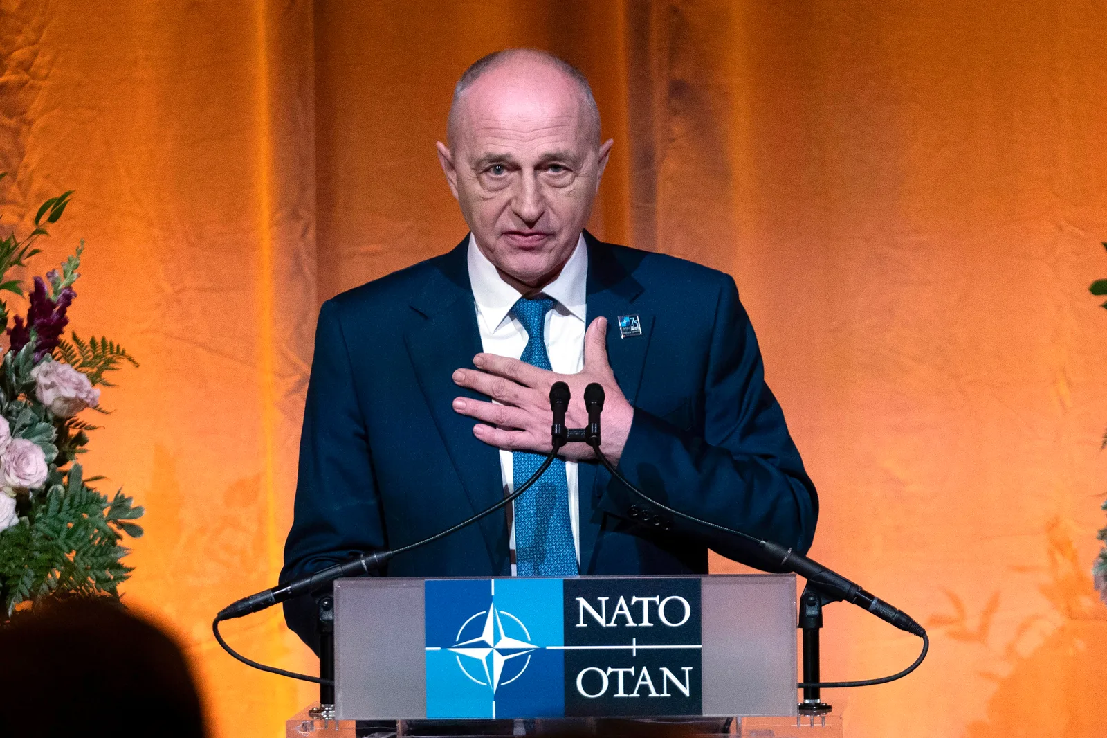 Mircea Geoană vorbește despre importanța NATO în securitatea globală.