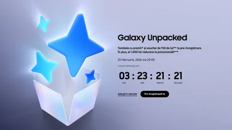 Evenimentul Galaxy Unpacked 2026 va fi transmis live pe 25 februarie.