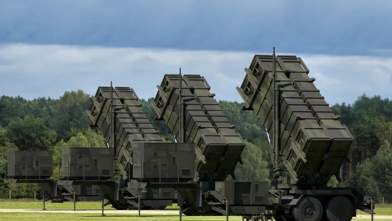 Sisteme de apărare antirachetă Patriot pregătite pentru utilizare.