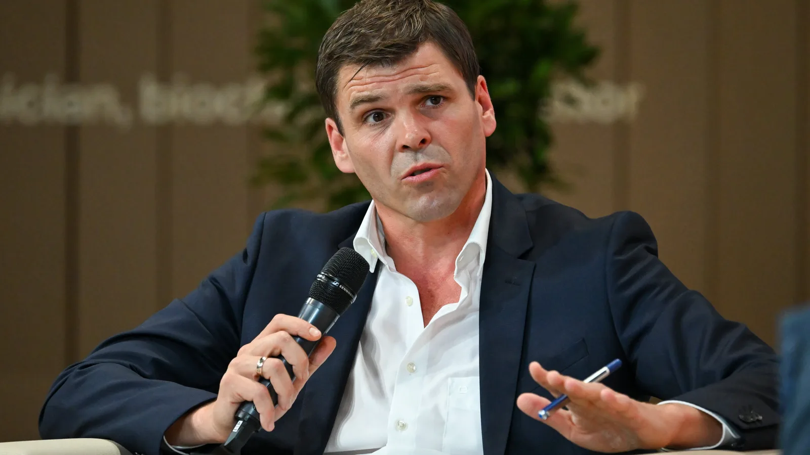 Gábor Czepek discutând despre criza energetică și relațiile cu Ucraina.