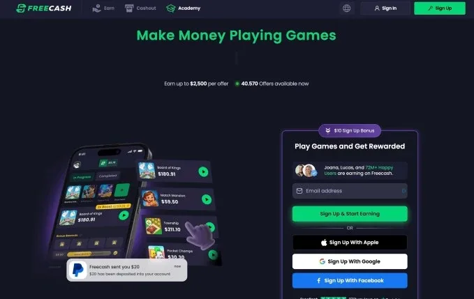 Aplicația Freecash promite câștiguri, dar colectează date personale sensibile.