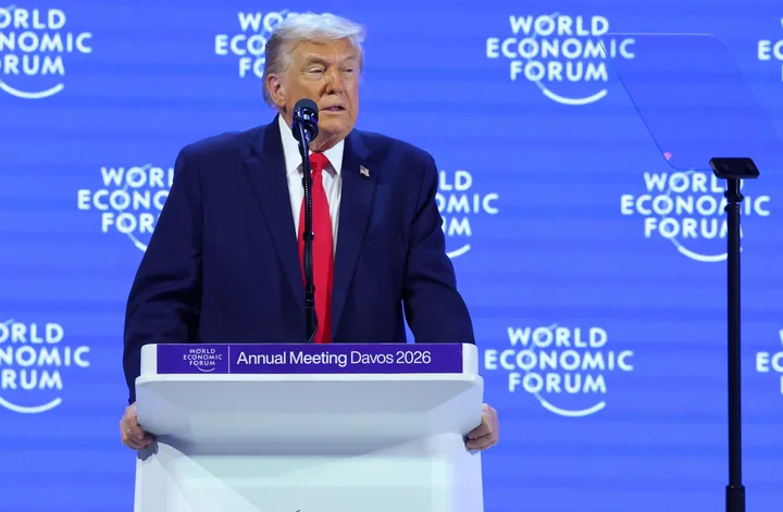 Donald Trump susține un discurs la Forumul Economic Mondial de la Davos.