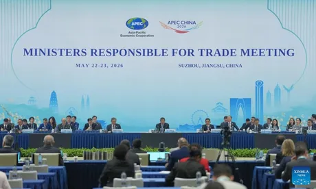 Reuniune APEC la Suzhou, cu miniștri responsabili de comerț din Asia-Pacific.