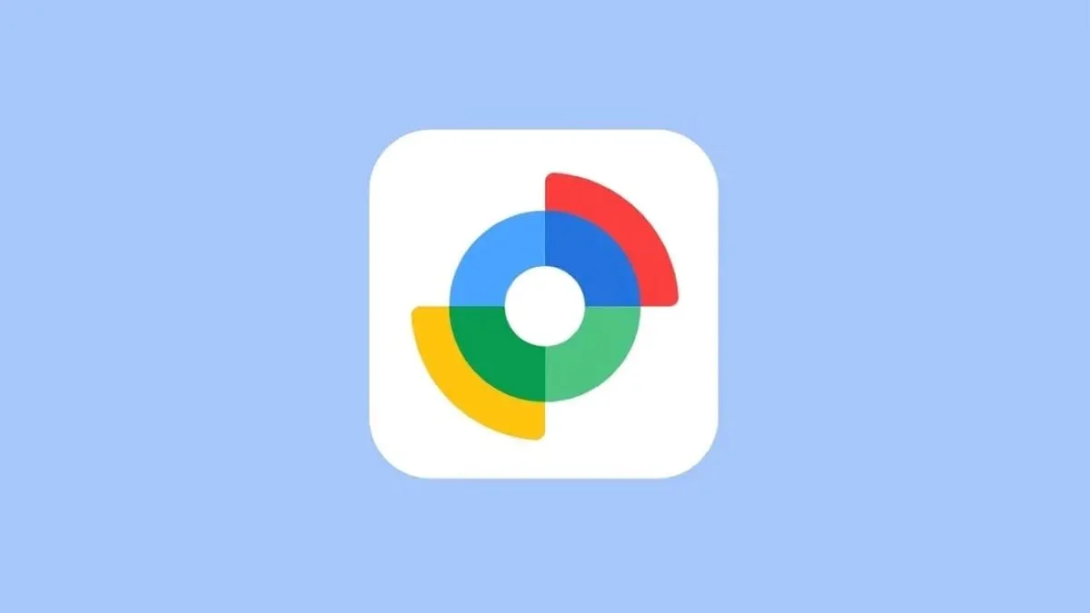 Logo-ul aplicației Google Find My pe un fundal albastru.