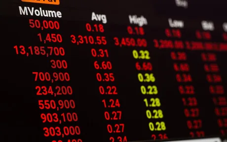 Scăderi pe piața de acțiuni la Bursa de Valori București.