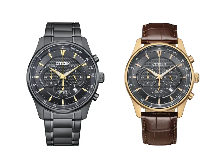 Două cronografe quartz Citizen cu design elegant și sportiv, disponibile în Taiwan.