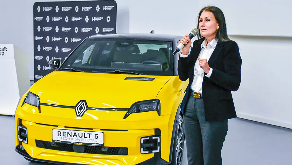 Cecilia Tudor discutând despre impactul programului Rabla asupra vânzărilor Renault.