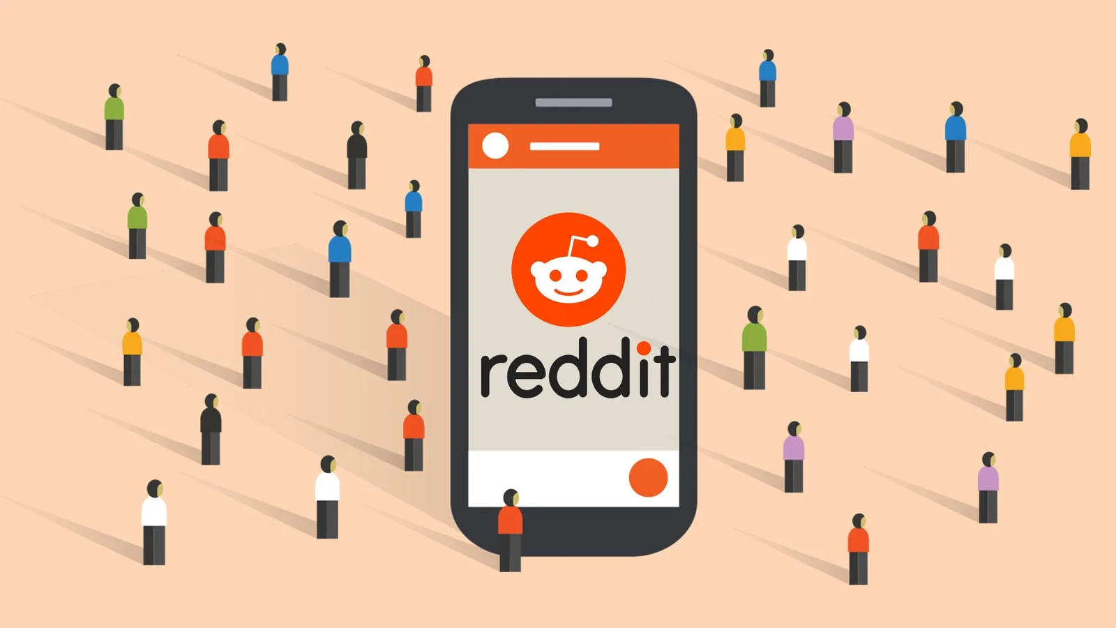 Utilizatori care interacționează cu aplicația Reddit pe smartphone.