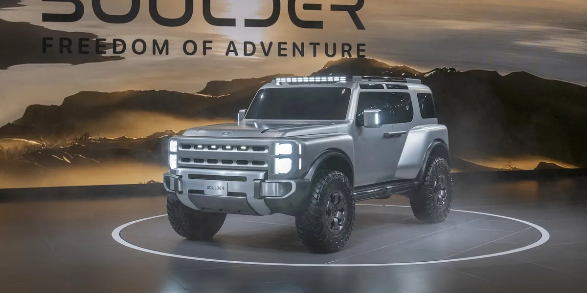 Hyundai Boulder, un SUV off-road cu design îndrăzneț și șasiu separat.