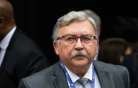Diplomat rus exprimând acuzații în contextul incidentului cu drona.