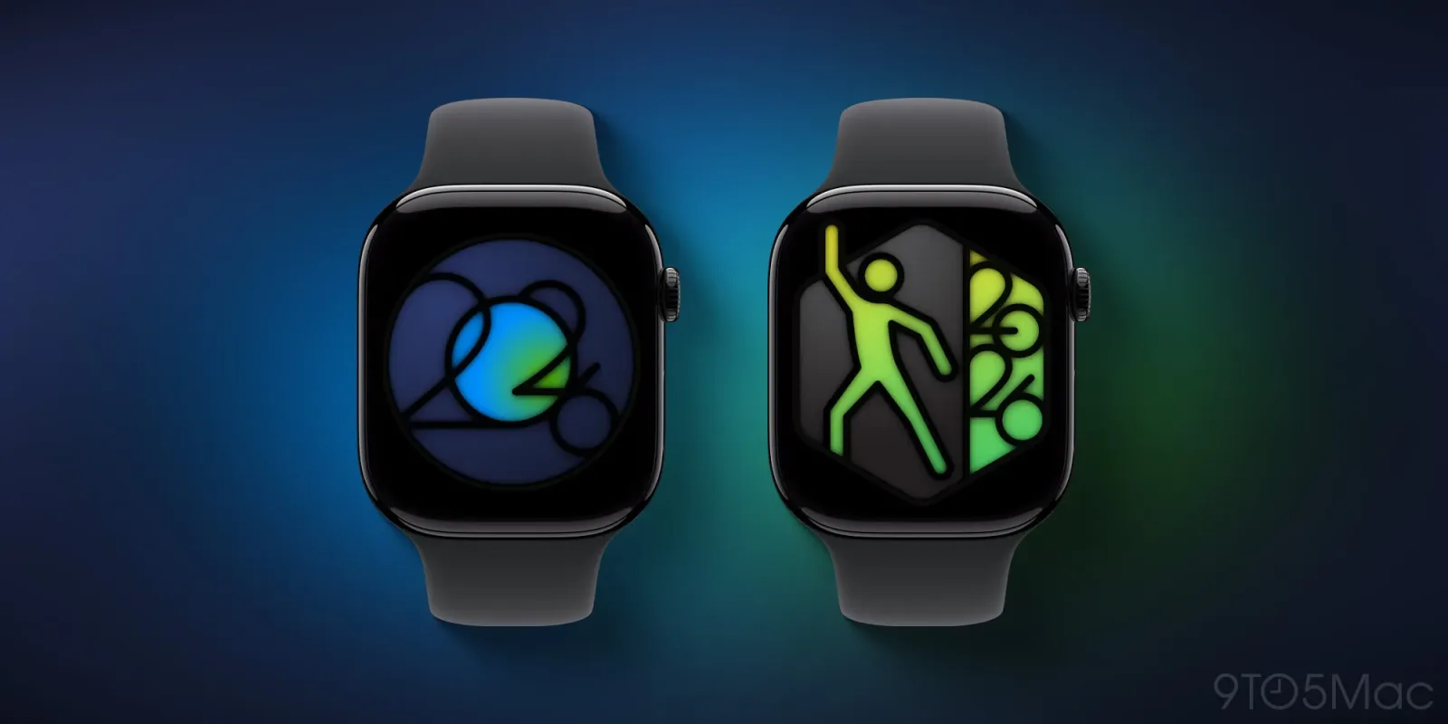 Două ceasuri Apple Watch cu provocări de activitate pentru utilizatori.
