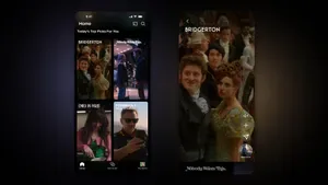 Noua interfață Netflix cu videoclipuri verticale pentru utilizatorii de mobil.