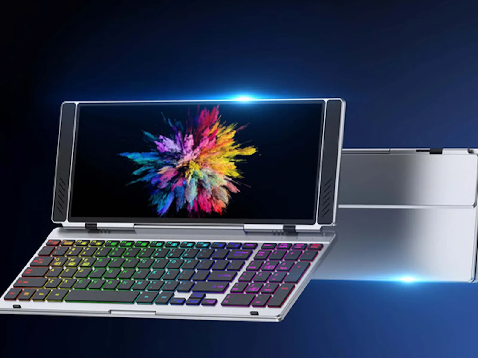 Ecran 4K cu tastatură, ideal pentru laptopuri portabile.