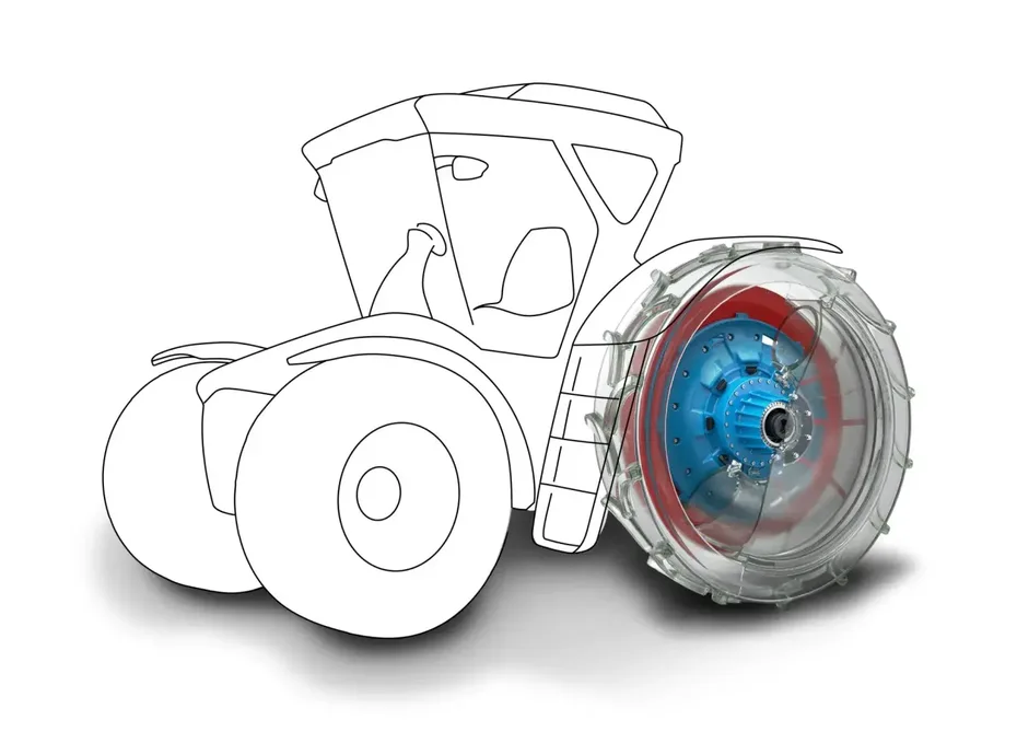 Tractor cu roți inovatoare pentru stocarea hidrogenului în Germania.