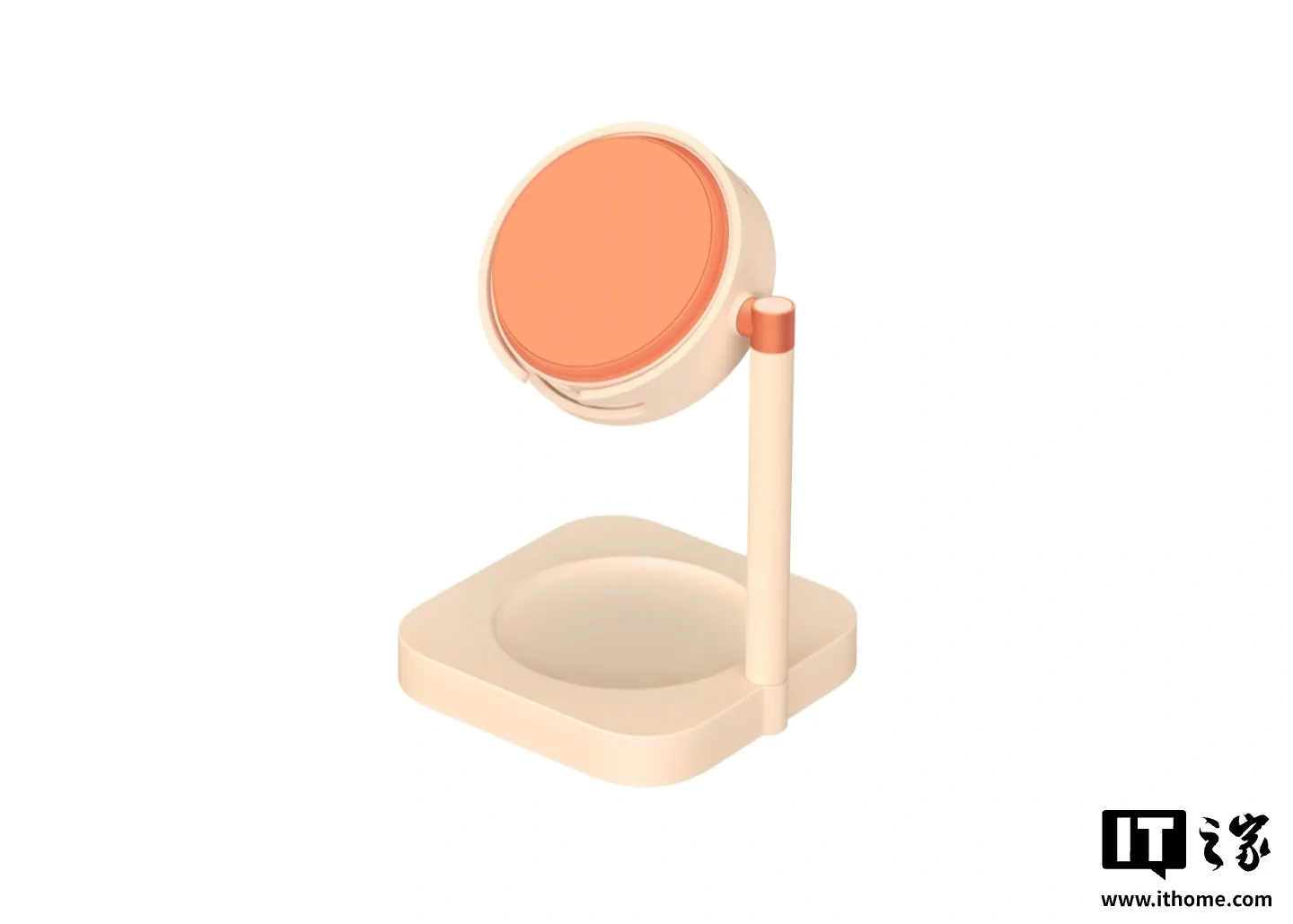 Încărcător wireless OPPO în culoarea Portocaliu Stelar, cu suport rotativ.