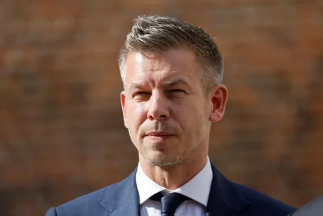 Péter Magyar, premierul Ungariei, discutând despre restricțiile la importurile din Ucraina.