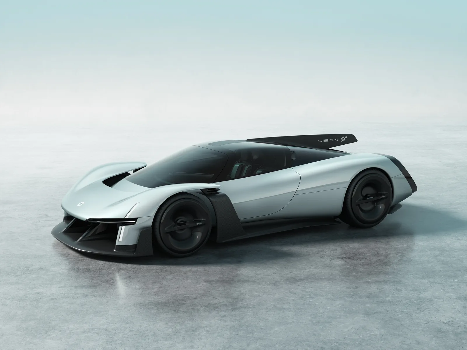 Conceptul de hypercar electric Xiaomi Vision Gran Turismo, cu design aerodinamic.