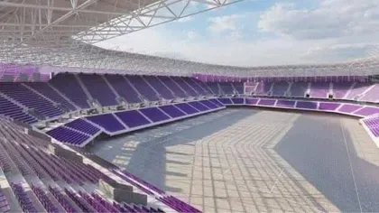 Interiorul stadionului Dan Păltinișanu din Timișoara, cu locuri moderne.