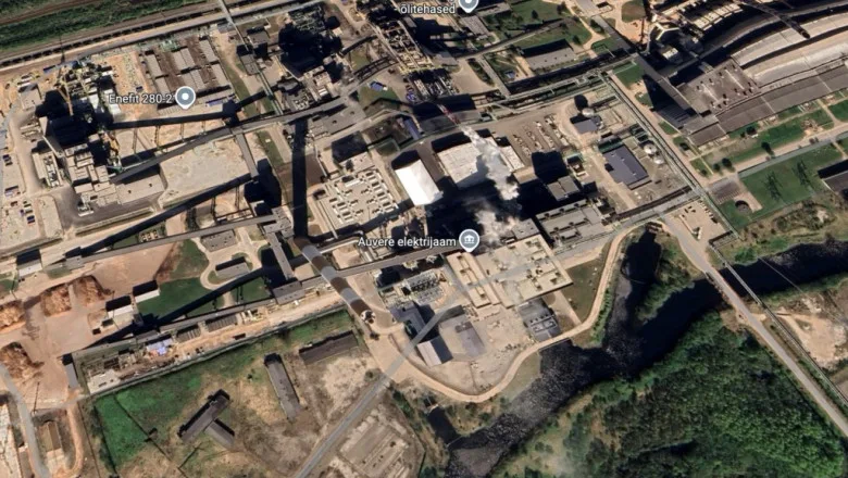 Centrala electrică Auvere din Estonia, afectată de un incident aerian.