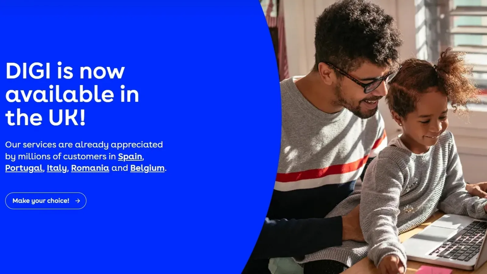 DIGI lansează servicii de internet fix prin fibră în Marea Britanie.