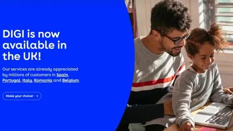 DIGI lansează servicii de internet fix prin fibră în Marea Britanie.